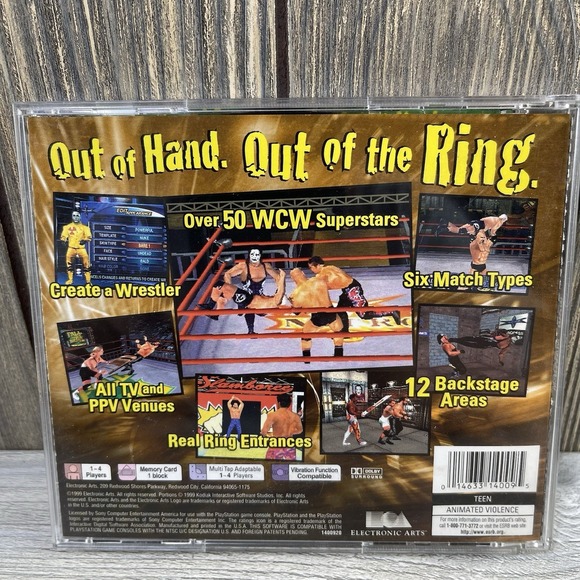 WCW Mayhem Sony PlayStation 1 PS1 Complete w/ Manual Black Label Tested - Picture 16 of 16